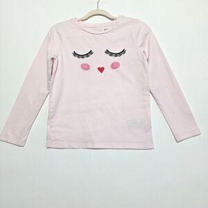 Adorable Long Sleeve Kids Tee with Face Design